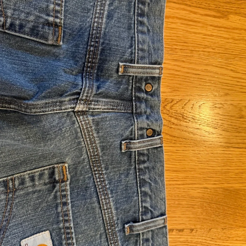 Carhartt B180 LVN Loose Fit Jeans Mens 38x34 Blue Denim‎ Light Wash Workwear